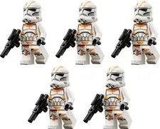 LEGO Star Wars 212th Clone Trooper Phase 2 Minifigure LOT of 5x - SEALED IN BAG!