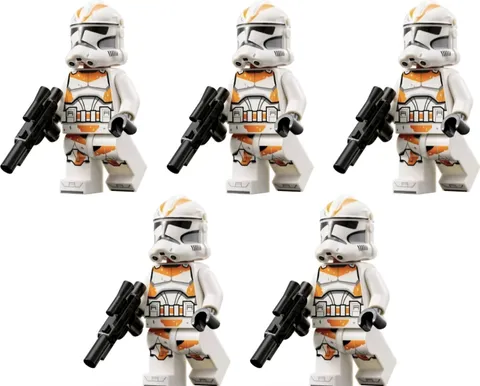 LEGO Star Wars 212th Clone Trooper Phase 2 Minifigure LOT of 5x - SEALED IN BAG!