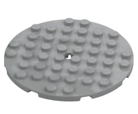 Lego New 1 - 8x8 Circle Light Bluish Gray Round Plate with Hole New