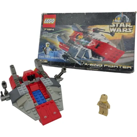 LEGO Star Wars A-Wing Fighter Set 7134 w/ Orig box & Manual Incomplete