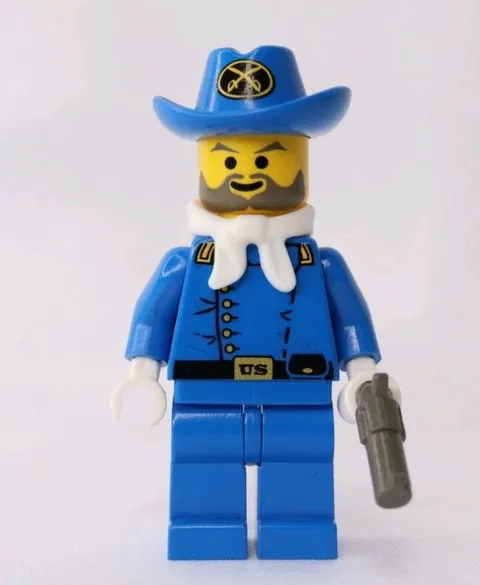 LEGO Western Cavalry Lieutenant Minifigure ww003 Blue Uniform Bandana 6769 6706