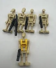 LEGO Star Wars Battle Droid Minifigure Lot of  5 Droids w/ Black Blasters