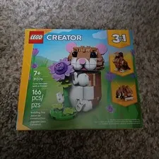 LEGO Creator Cute Hamster with a Flower 31376 3-in-1 Set 166 pcs Age 7+ Box