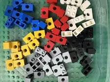 LEGO 50+ piece Mixed Colors 1x2 Technic Bricks w/ hole 1 x 2 FREEE SHIPPING