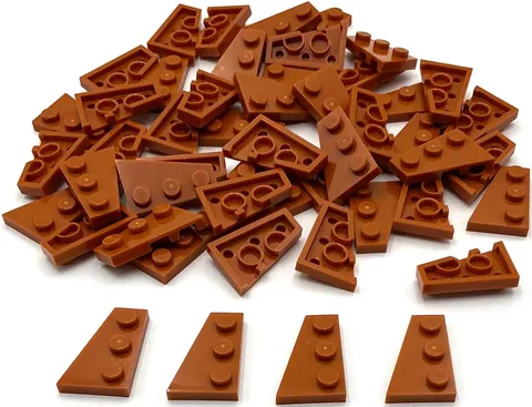 Lego 50 New Dark Orange Wedges Plate 3 x 2 Left Parts