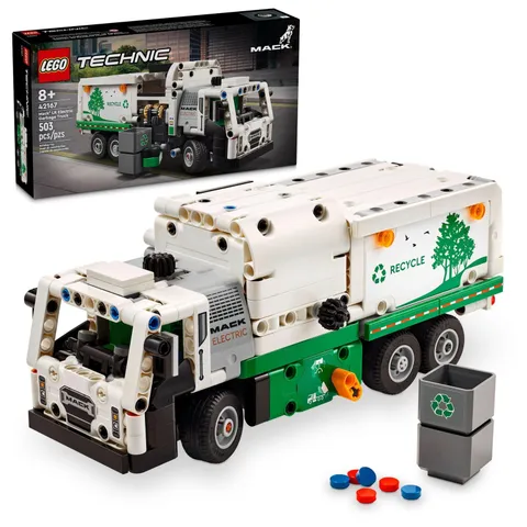LEGO Technic Mack LR Electric Garbage Truck Toy 42167 Ages 8+ Buildable Kids