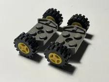 Vintage LEGO Set Yellow Wheels With Small Treas