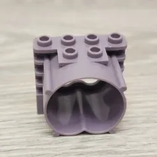 Lego 30585a Sand Purple Pneumatic Aero Tube Joiner 2 x 4 x 3 Part Piece