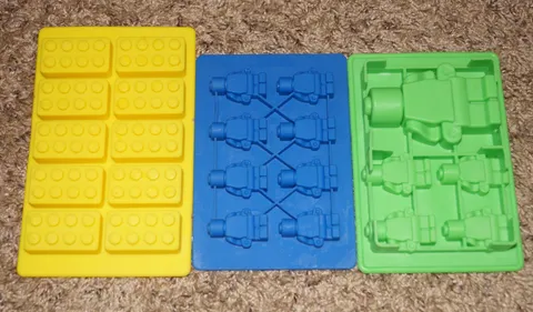 Lot of 3 Silicone Building Block & Minifigure Candy Chocolate Ice Cube Molds