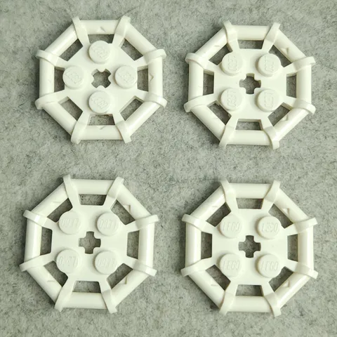 LEGO 75937 Plate Modified 2 x 2 with Bar Frame Octagonal White x4 Genuine