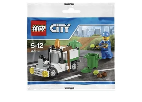 LEGO City 30313 Garbage Truck Man Cans New Retired Polybag 48pc