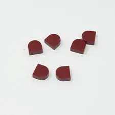 24246 LEGO Tile 1x1 Half Circle Extended Stadium w/ Groove DARK RED (6)