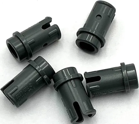Lego 5 New Dark Bluish Gray Technic Pins 1/2 with Friction Ridges Parts