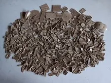 LEGO BULK LOT 1000 DARK TAN BRICKS PLATES SLOPES LOG & SPECIALTY PIECES