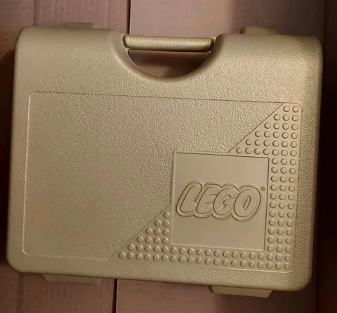 LEGO Vintage Gold Carry Case Storage Bin 1997 Brand New Opened