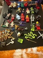 LEGO NINJAGO Minifigure Lot w/ Weapons Accessories Kai Zane Cole Jay