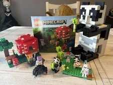 2 Complete Lego Minecraft Sets. Panda Haven (21245) And Mushroom House (21179)