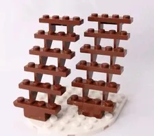 LEGO BULK LOT OF 2 STAIRS STRAIGHT OPEN 7X4X6  #30134 