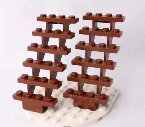 LEGO BULK LOT OF 2 STAIRS STRAIGHT OPEN 7X4X6  #30134 