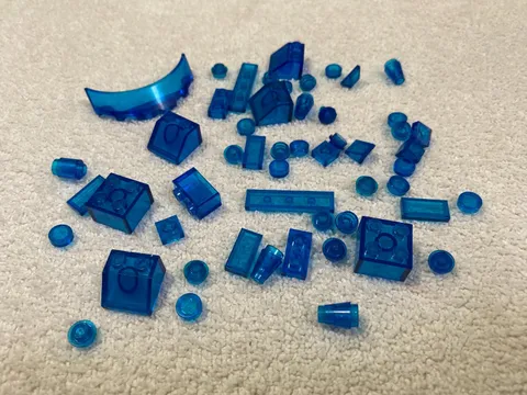 53 TRANS-DARK BLUE LEGO Specialty Pieces Bricks Plates Slopes Studs Parts