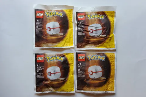 LEGO 30729 Pokemon Premier Ball Lot of 4 NEW SEALED Paper Bags 46 pcs In Hand