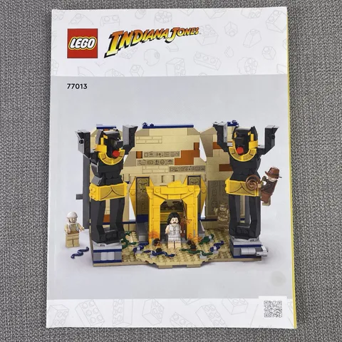 Genuine LEGO Indiana Jones 77013 Escape From The Lost Tomb Instruction Manual