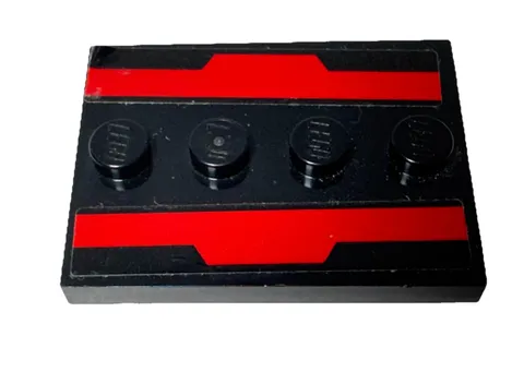 LEGO Star Wars First Order Star Destroyer 75190 3x4 Black Tile Red Stripes