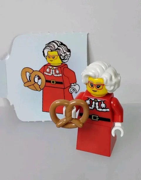 Lego 60475 Minifigure Mrs. Claus with Pretzel City Christmas