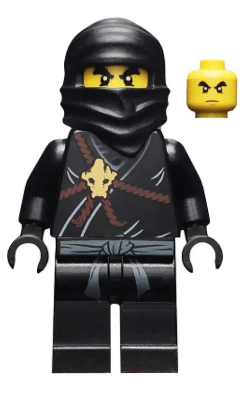 LEGO Ninjago Cole Minifigure The Golden Weapons Black Ninja 2112 2516 2263