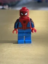 LEGO Minifigure Marvel Super Heroes Spider-Man Red Blue Suit Web Pattern sh546
