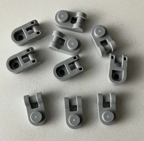 LEGO 10x NEW Pieces Plate 1x1 Modified w/ Round Handle LIGHT BLUISH GREY #26047