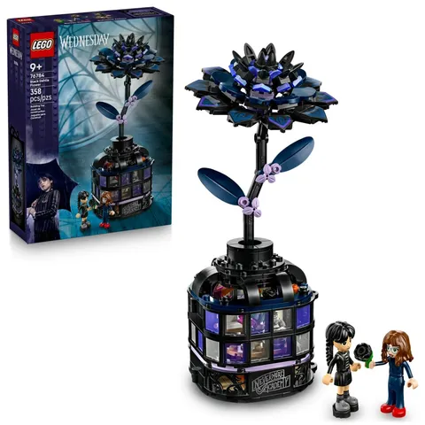 LEGO Wednesday Black Dahlia Flower Building Toy with Wednesday Addams 76784