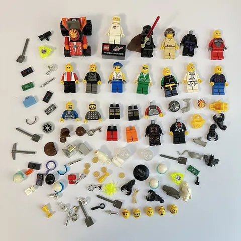 LEGO Bulk Mixed Lot Mini Figures, Accessories, Animals, Plates
