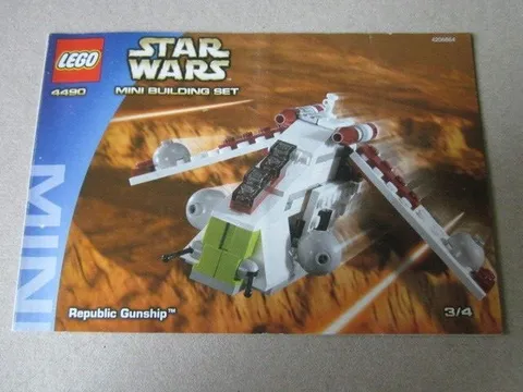 LEGO Speed Star Wars Building Instructions Instruction 4490 (3/4) Republic Gunship
