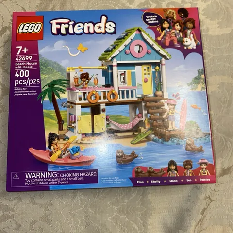 LEGO Friends Beach House with Seals Building Toy for Girls & Boys Multicolor 