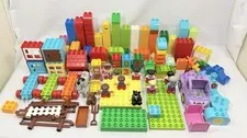LEGO DUPLO Brick Pieces Lot Multicolor with Figures Bulk Lot 5lbs