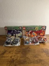 LEGO Minecraft 21151 The End Battle & 21154 The Blaze Bridge - 99.83% Complete