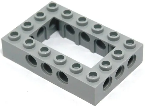 Lego Light Gray TECHNIC Brick 4 x 6 Open Center Qty 1 Part 32531 T1
