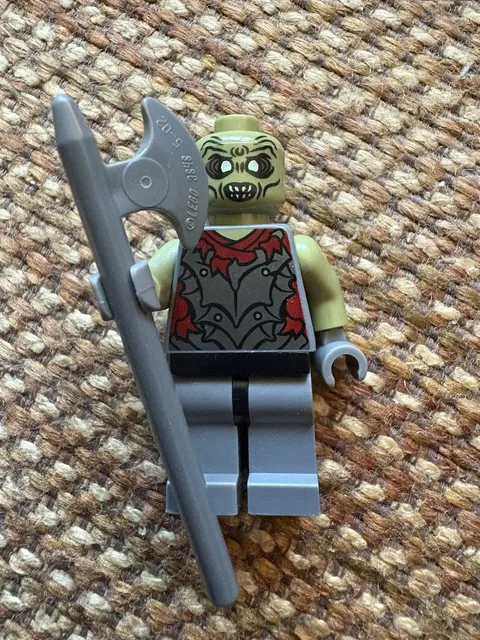 LEGO Lord of the Rings- Moria ORC Minifigure with Axe (Rare, GREAT CONDITION)