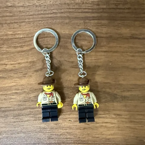 Lego System Johnny Thunder Keychain Minifigure Lot of 2