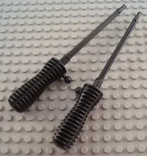 LEGO Lot of 2 Black Minifig Soccer Stick Stands