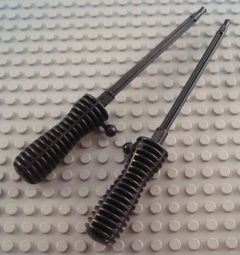 LEGO Lot of 2 Black Minifig Soccer Stick Stands