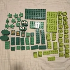 VINTAGE AND INTERESTING PCS GREEN LEGO DUPLO LOT 2+ LBS