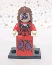 Custom Lego Coco Day of the Dead  Mariachi Skeleton Woman In Red Printed  