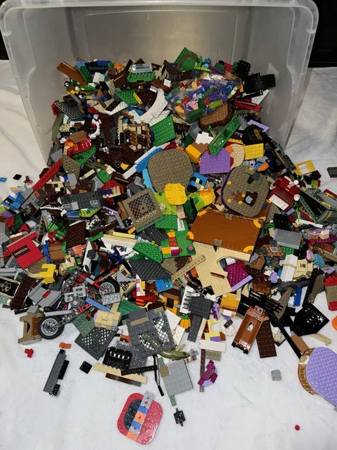Bulk LEGO Bricks & Pieces Lot 10 Pounds Boxed Mixed Colors and Parts Loose