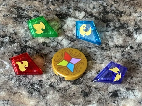 Lego Elves Diamonds Mod Tile Red Green Blue Purple Earth Wind Fire Water Power