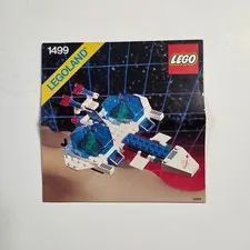 LEGO Instructions 1499 Legoland Space Twin Starfire Manual Vintage 1987 White