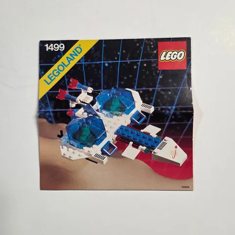 LEGO Instructions 1499 Legoland Space Twin Starfire Manual Vintage 1987 White