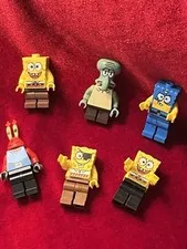 LEGO Squidward spongebob minifigure 3834 Bikini Bottom Sponge Bob Lot 6 As Shown