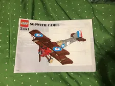Lego 3451 Sopwith Camel manual instructions only acceptable condition complete